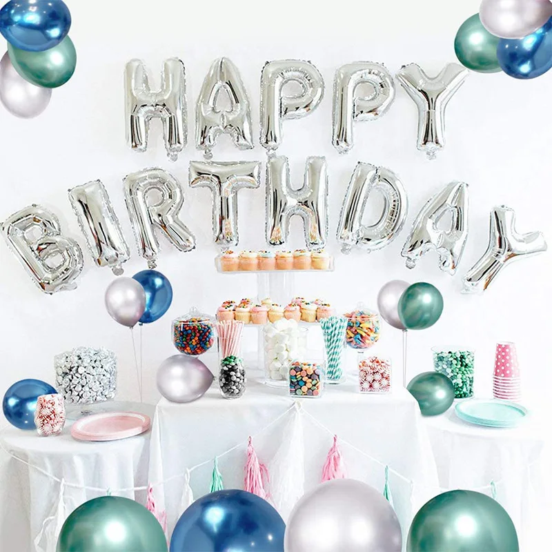

Globos De Baby Shower, 50 шт., металлик, 3 цвета, 12 дюймов, счастливая фотография, товары для вечерние ринки, украшение