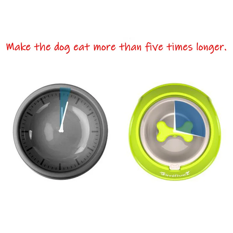 Миска для собак в форме кости питьевая вода щенков миски медленного кормления