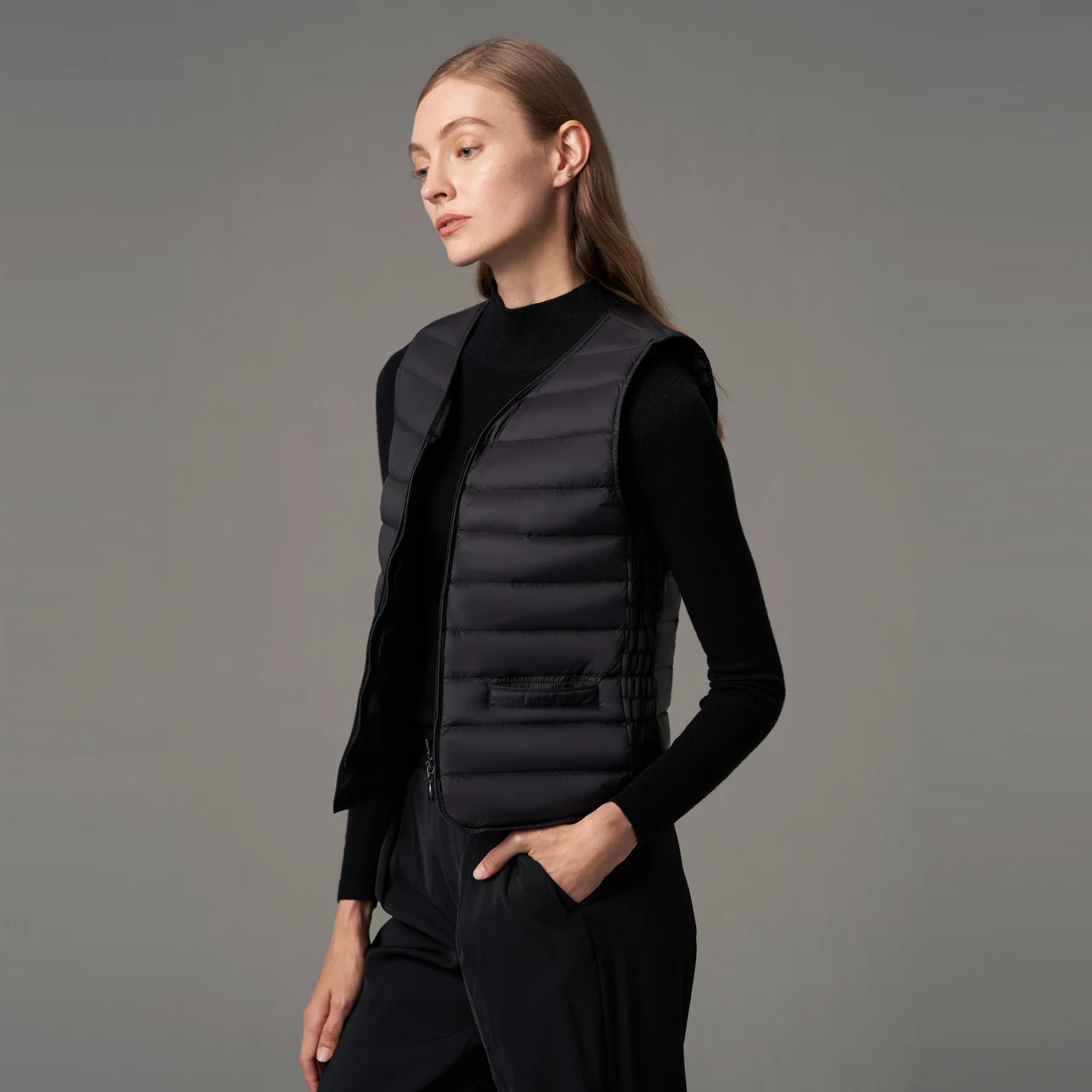 BOSIDENG жилет женский новый 90% утиный пух Повседневная одежда ульсветильник высокое