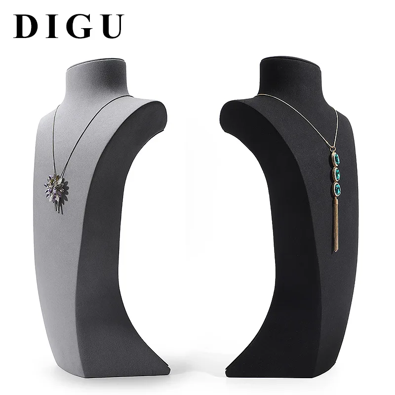 High-end pearl necklace display stand Neck stand Large portrait jewelry display props Neck model display stand