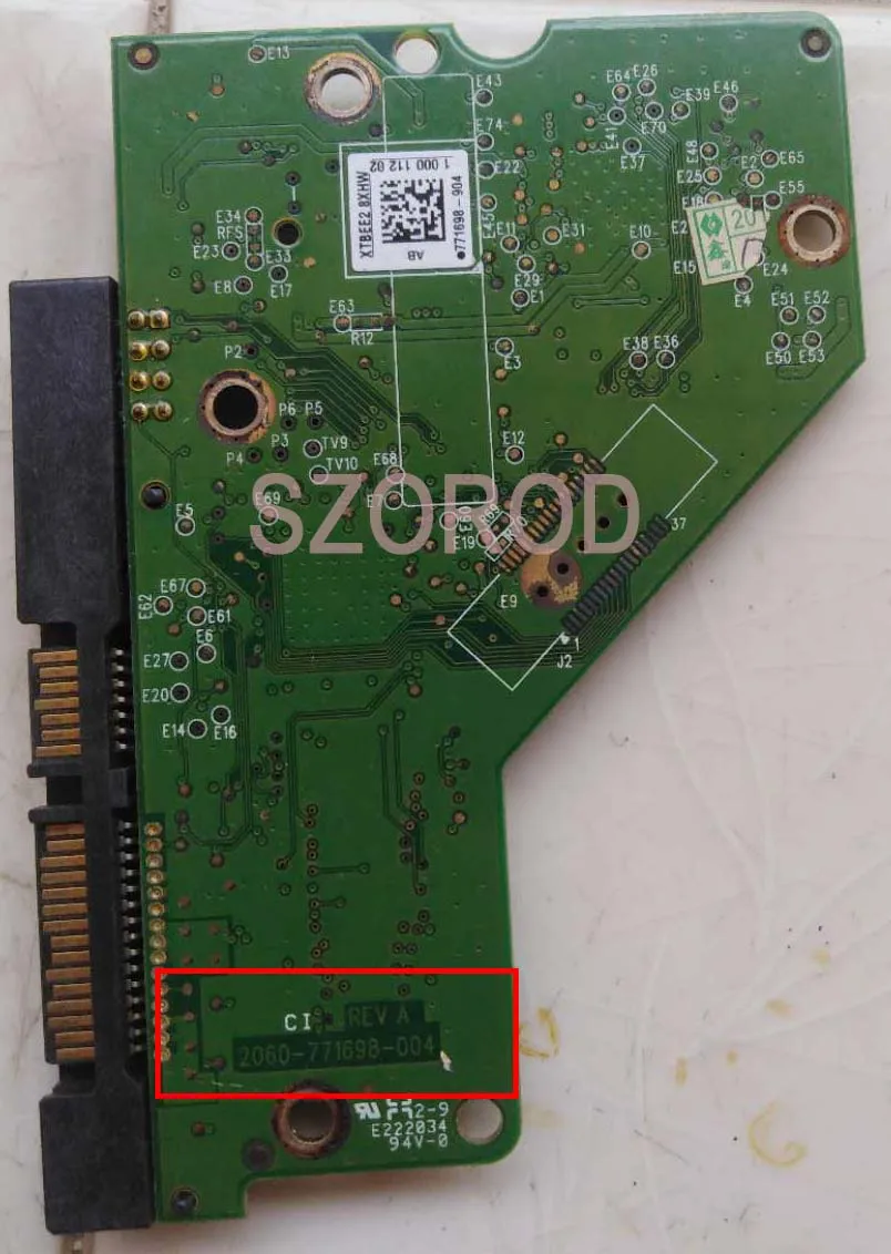 

2060-771698-004 REV A/P1/P2 жесткая логическая плата привод Печатный платы для ремонта жестких дисков WD 3,5 SATA