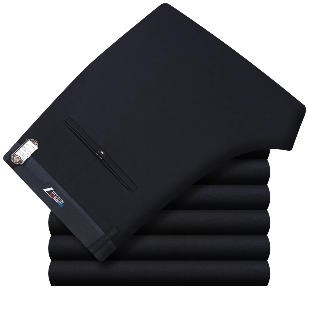 navy blue 167 ICPANS, мужской костюм, брюки, Осенние, мужские, платье, брюки, прямые, бизнес, офис, мужские, Формальные Брюки, большой размер, классические брюки для мужчин - Цвет: navy blue 167