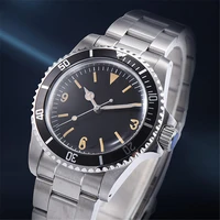 men fashion 39 5mm 316l watch case with nh35 movement mechanical watch green luminous wristwatch