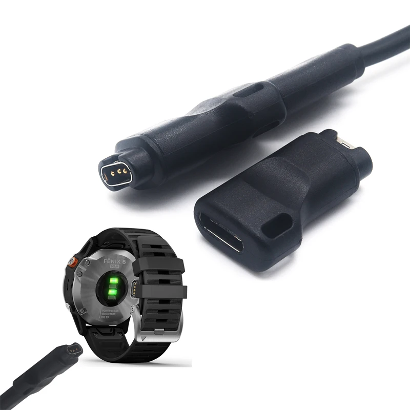 Кабель-Переходник USB Type-C для Garmin Fenix 5/5S/5X/6/6S/6X плавающих 2/2S SQ Vivoactive 4/4s/3 945 935 645 245 -