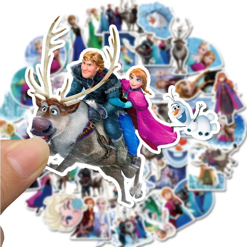 Nuevos 50 Uds Disney sticker Frozen 2 princess Sophia pegatinas de grafiti en scooters maletas pegatinas de dibujos animados-2