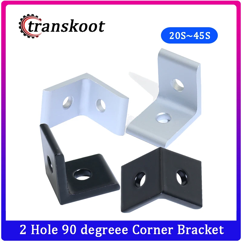 

4pcs/6pcs/10pcs 2020 3030 4040 4545 Aluminum Extrusion Profile Aluminum Alloy 2 Hole 90 degreee Inside Corner Bracket