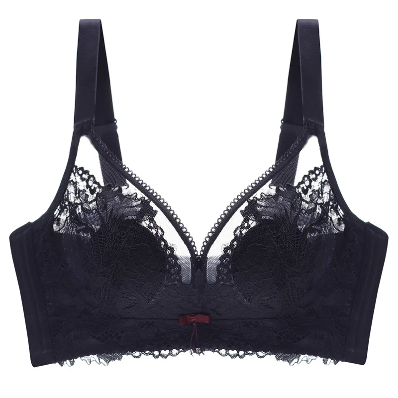 

Cotton Enhancer Breast Lingerie Breathable Seamless Lace Bralette Comfort Strapless Gather Bra Wireless Push Up Bras For Women