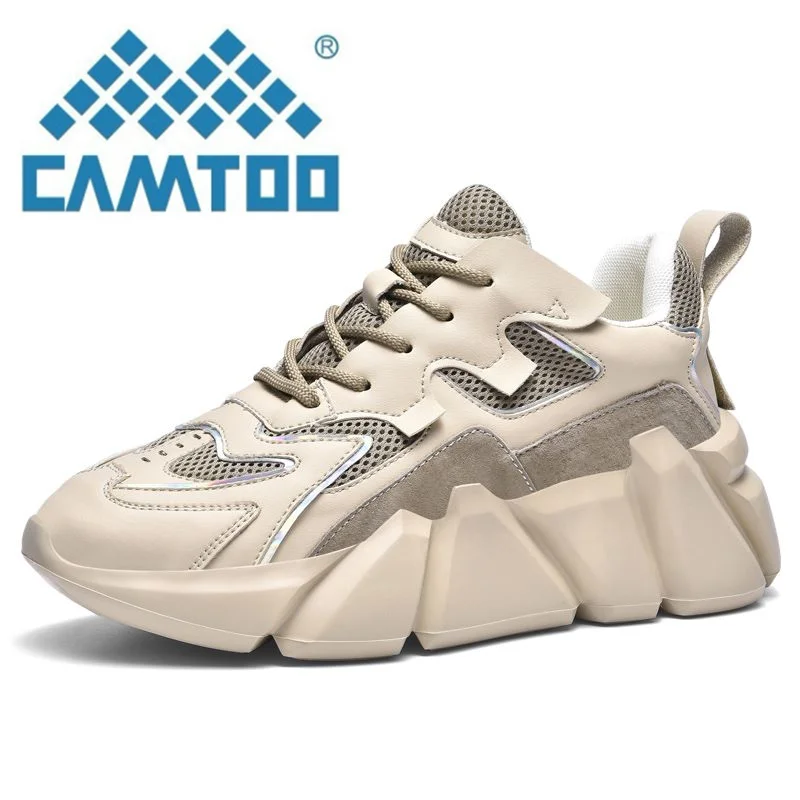 

Модные мужские кроссовки на массивной подошве, дышащая повседневная обувь, высокое качество, увеличивающие рост 5 см, лоферы, нескользящая д...