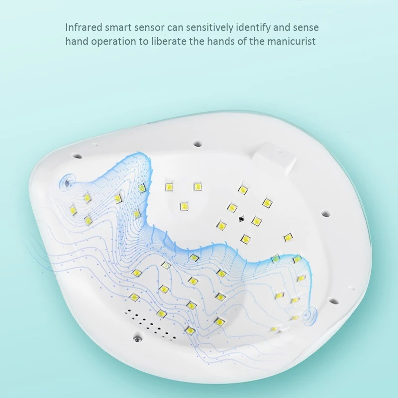 

Nail Lamp Leds for Manicure Gel Nail Dryer Drying Nail Polish Lamp 10S/30S/60SAuto Sensor Manicure Tools US Plug