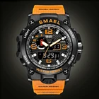 Часы наручные SMAEL Мужские кварцевые, спортивные аналоговые в стиле милитари, с камуфляжным ремешком, светодиодсветодиодный цифровые