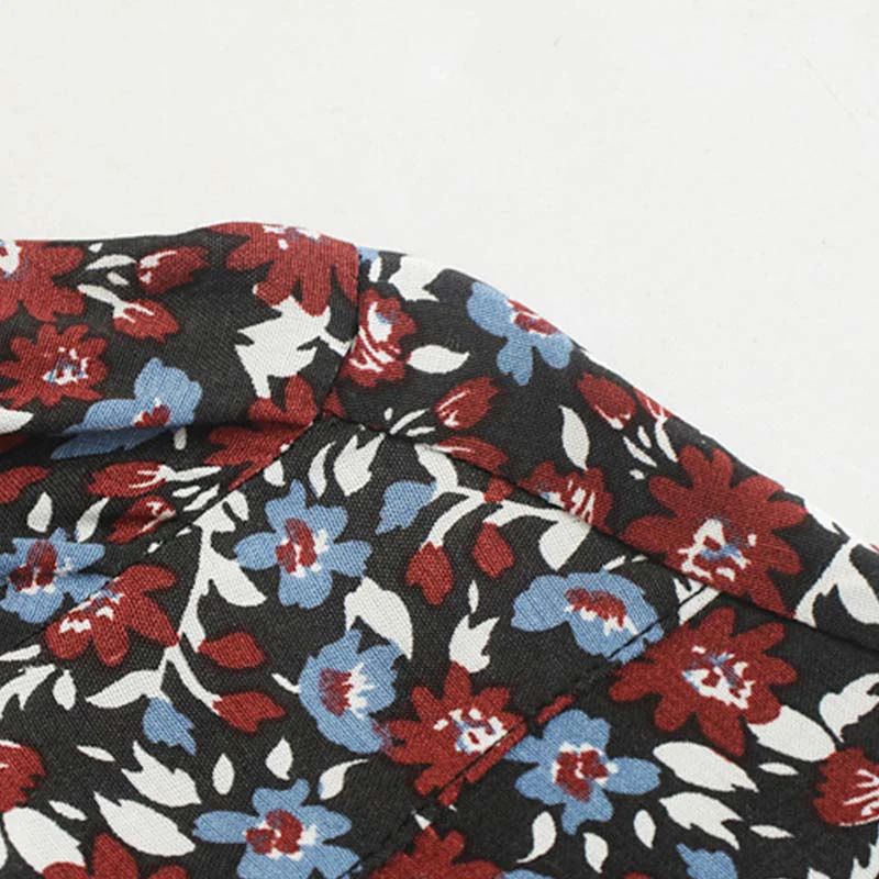 Осеннее элегантное платье миди с цветочным принтом женские длинные рукава