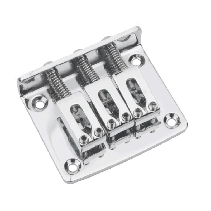 

Adjustable 3 String Guitar Tailpiece Bridge Guitar Parts, Musical Instrument Accessories,Silver