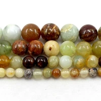 natural flower jade jasper round loose beads strand 681012mm for jewelry diy making necklace bracelet