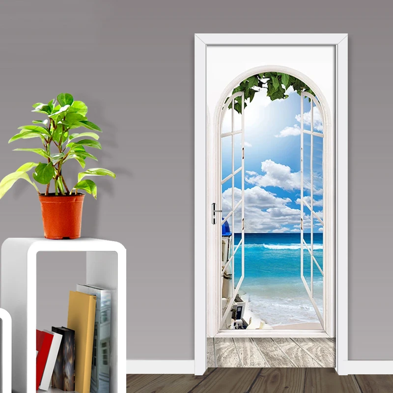 Самоклеящиеся съемные настенные 3d наклейки из ПВХ с изображением моря