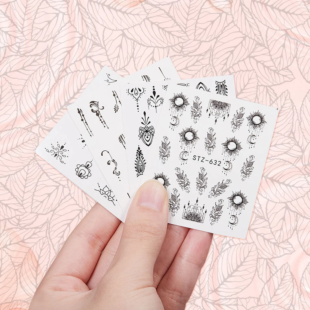 1 лист линейный узор водяной знак переводная наклейка инструмент для маникюра