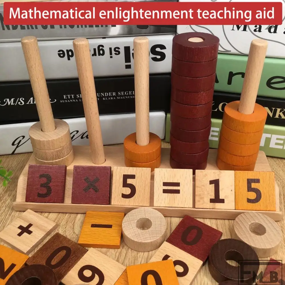 Деревянная рамка для расчетов Детский пазл раннего развития Обучающие игрушки