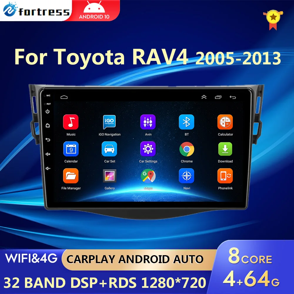 สำหรับ Toyota RAV4 RAV 4 XA30 2005-2013รถยนต์วิทยุนำทางมัลติมีเดีย2 Din Android 2din Autoradio CarPlay สเตอริโอ