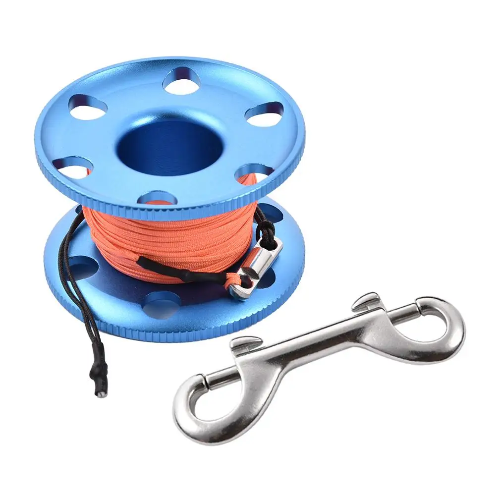 20 м/30 м/50 м латунные щипчики катушка для дайвинга икона шкив с синим колесом