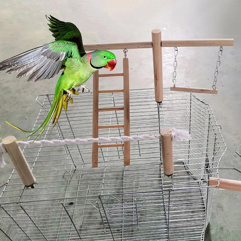 Деревянная хлопковая веревка для домашних животных окунь качели клетка