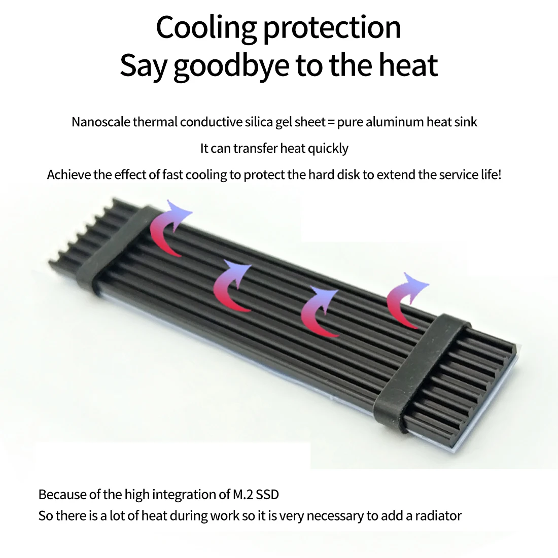 XT-XINTE алюминиевый радиатор Охлаждающая Тепловая площадка Cooler для NVME M.2 22110 PCI-E SSD