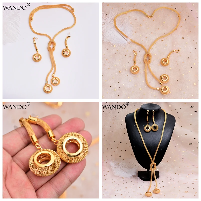 WANDO золотые бусины эфиопские Женские Ювелирные наборы африканские свадебные