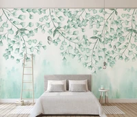 custom background wall green leaf bedroom living room background wall mural wallpaper mural 3d wallpaper wallpaper wall for