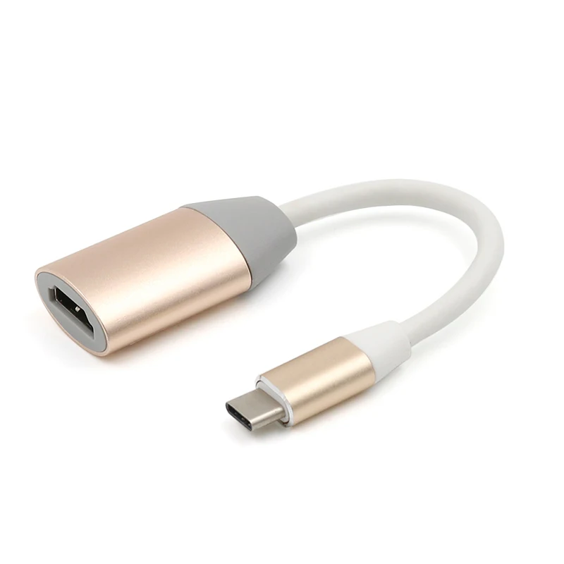 9 см Тип C на HDMI-совместимого адаптера кабеля золото совместимому с HDMI разъем для 12