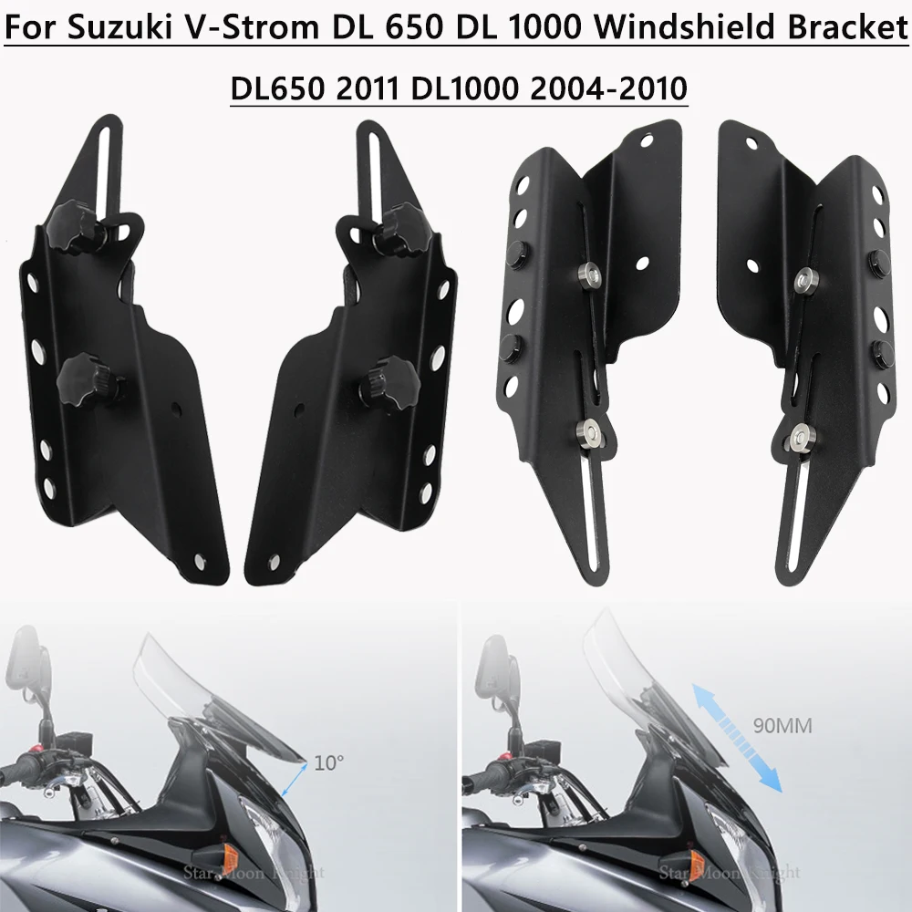 

Windscreen Screen Bracket Holder kits For Suzuki Vstrom DL1000 V-strom DL650 DL 650 1000 NEW Motorcycle CNC Windshield Adjusters