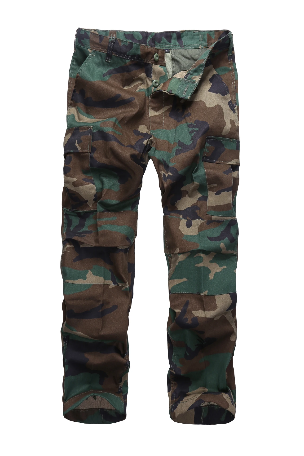 Woodland Camo Мужские военные армейские БДУ брюки рабочие повседневные камуфляжные модные брюки карго - Цвет: Woodland Camo