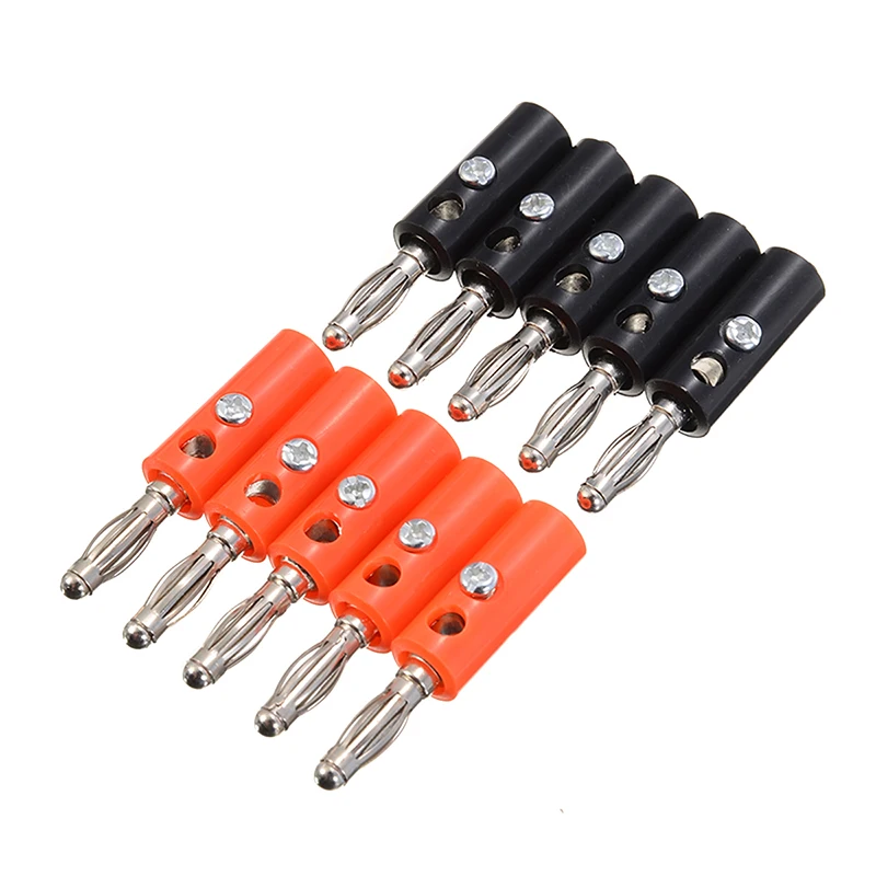 5 шт. красный 4 мм разъем типа &quotбанан&quot Посеребренная аудио колонка проводной