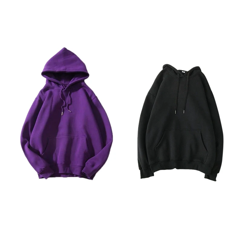 

Женские зимние толстовки 2 шт., теплые толстовки большого размера в стиле унисекс, Парные толстовки в стиле Харадзюку, толстовки с капюшоном,...