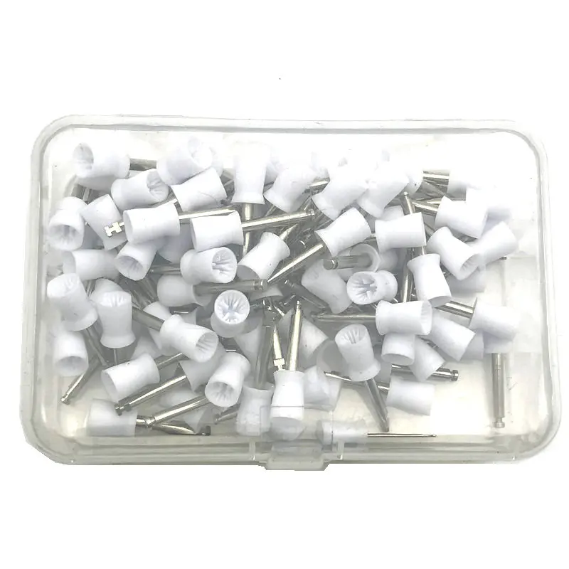 Белая зубная полировальная чашка 100 шт. щетка для зубов прорезиненная материал