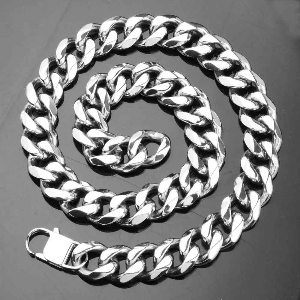 Цепочка Майами из кубинской цепи в стиле хип хоп ожерелье нержавеющей стали