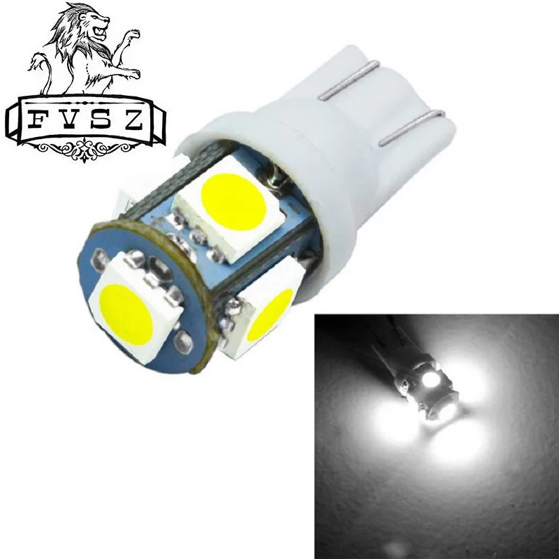 10 шт. Led T10 5050 12V W5W 194 168 6000K автомобиль из Canbus светильник-излучающие диоды независимая 5Led лампа без ошибок Univ авто лампа