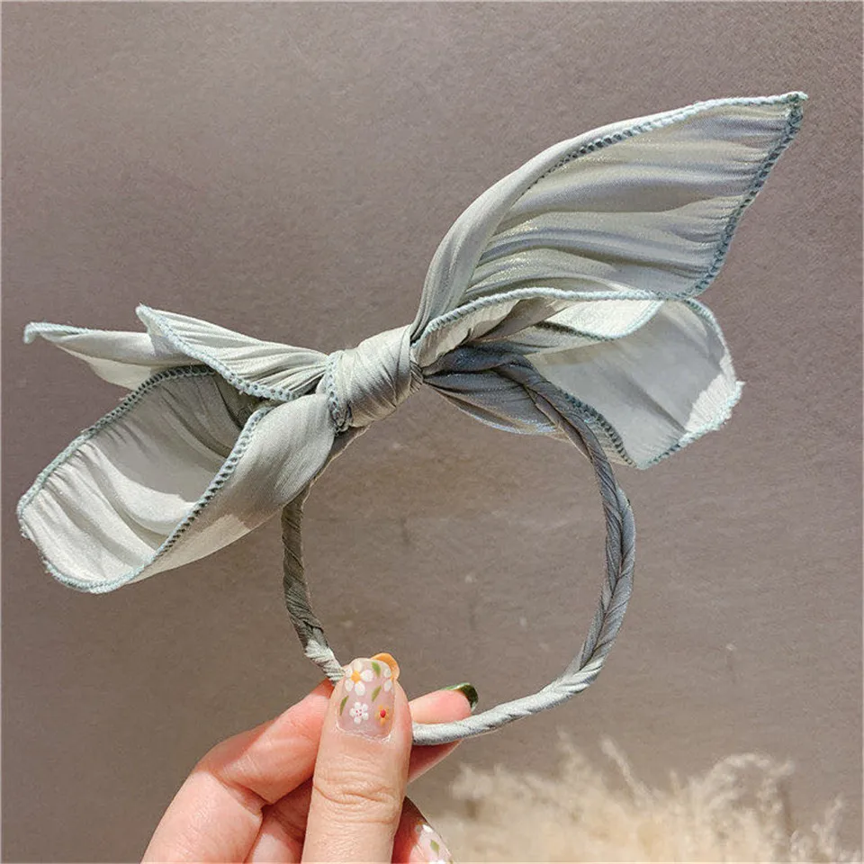 Элегантная Женская повязка на голову с бантиком и пончиками волшебная заколка