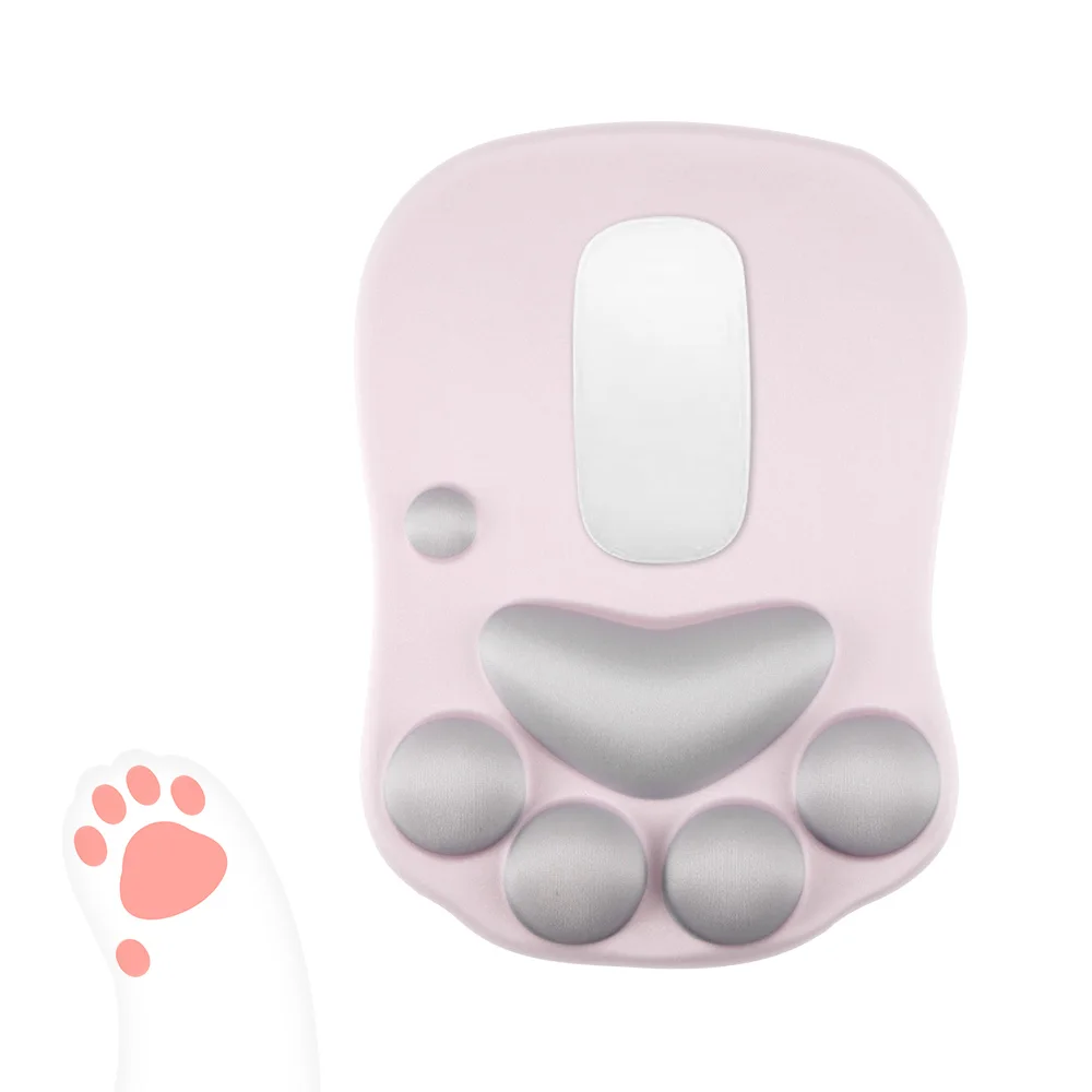 3D коврик для мыши мягкий силиконовый с милыми кошачьими лапками подставки под