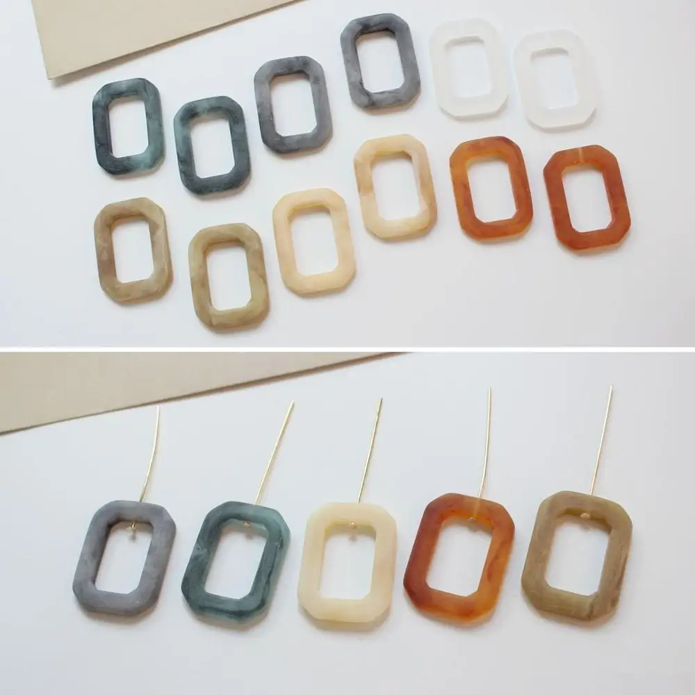 

Матовые 50 шт./лот геометрические прямоугольные полимерные бусины с цветным принтом, «сделай сам», ювелирные изделия, серьги/подвески для од...