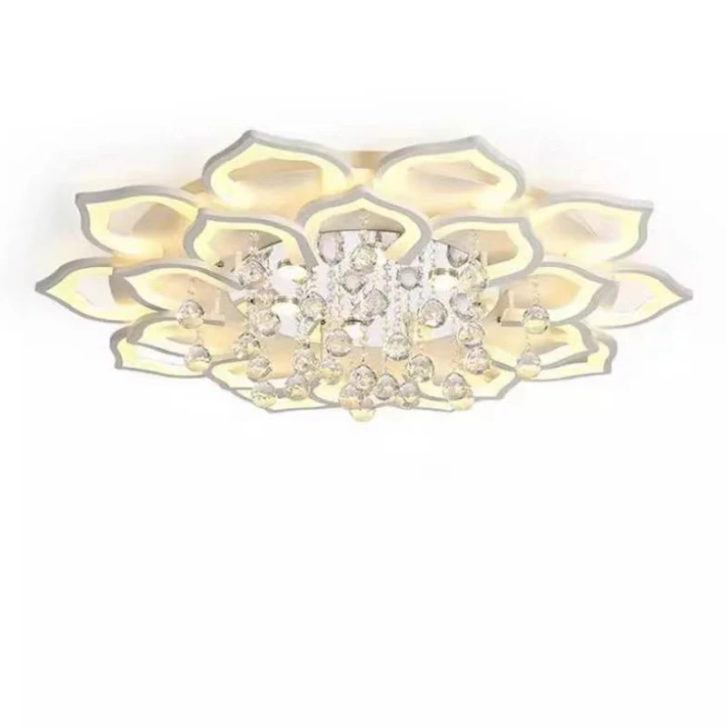 

Modern White Acrylic Chandelier Lights For Bedroom Living Room remote control Led indoor Lamp Home dimmable Lighting Fixtures