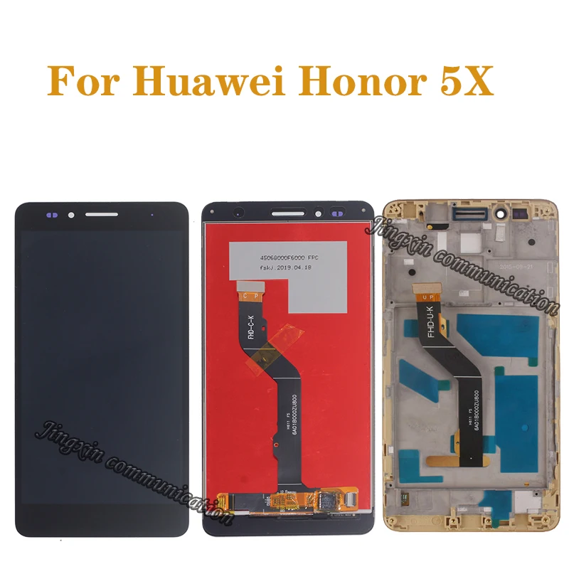 5 &quotвысококачественный ЖК для huawei Honor 5X дисплей + сенсорный экран дигитайзер