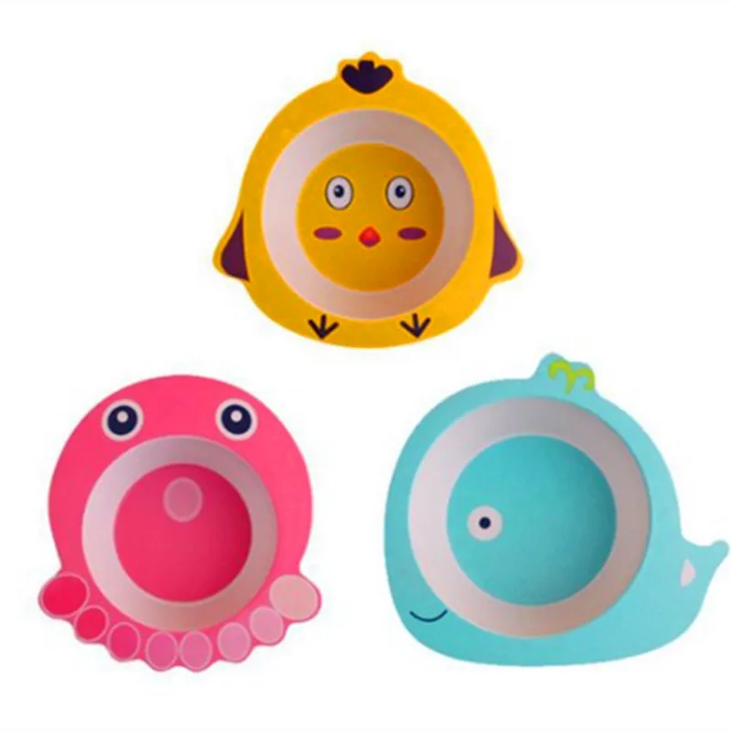 Посуда из бамбукового волокна Детская миска мультяшная детская для еды