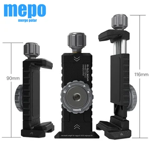 smartphone holder stand metal clip w 14 port cold shoe mount for microphone tripod ball head iphone 11 pro max android bracket free global shipping