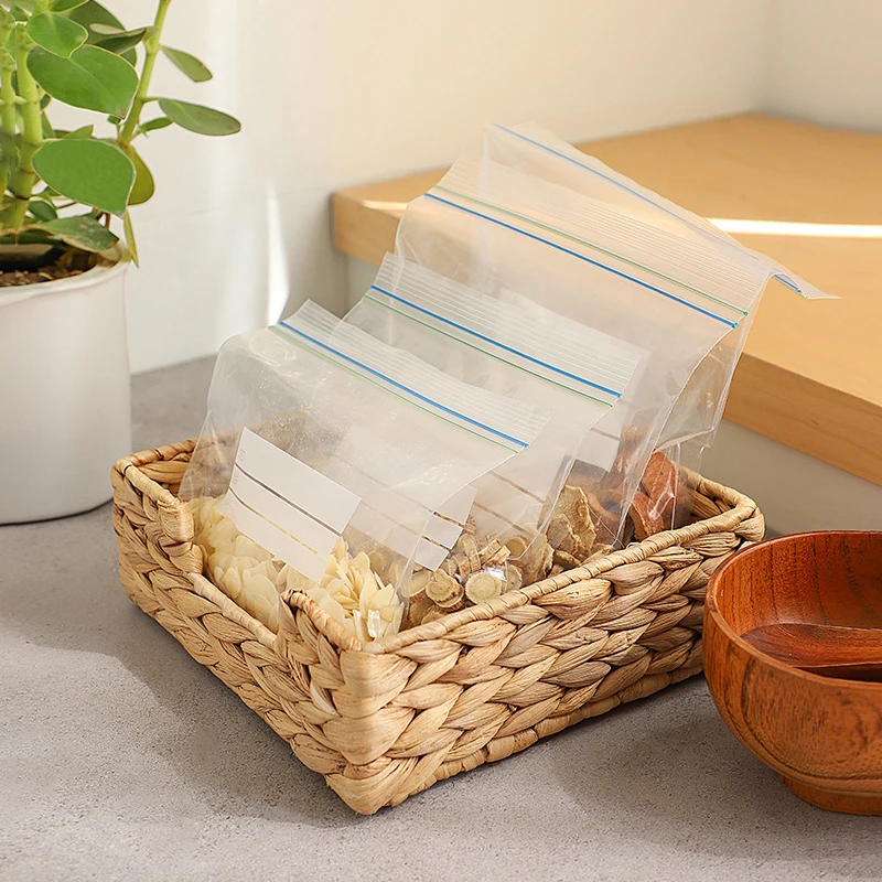 

Reusable Food Sealed Bag Plastic Leak-proof Cereal Fruit Fresh-keeping Packaging Bag Home Refrigerator Storage Ziplock Pack