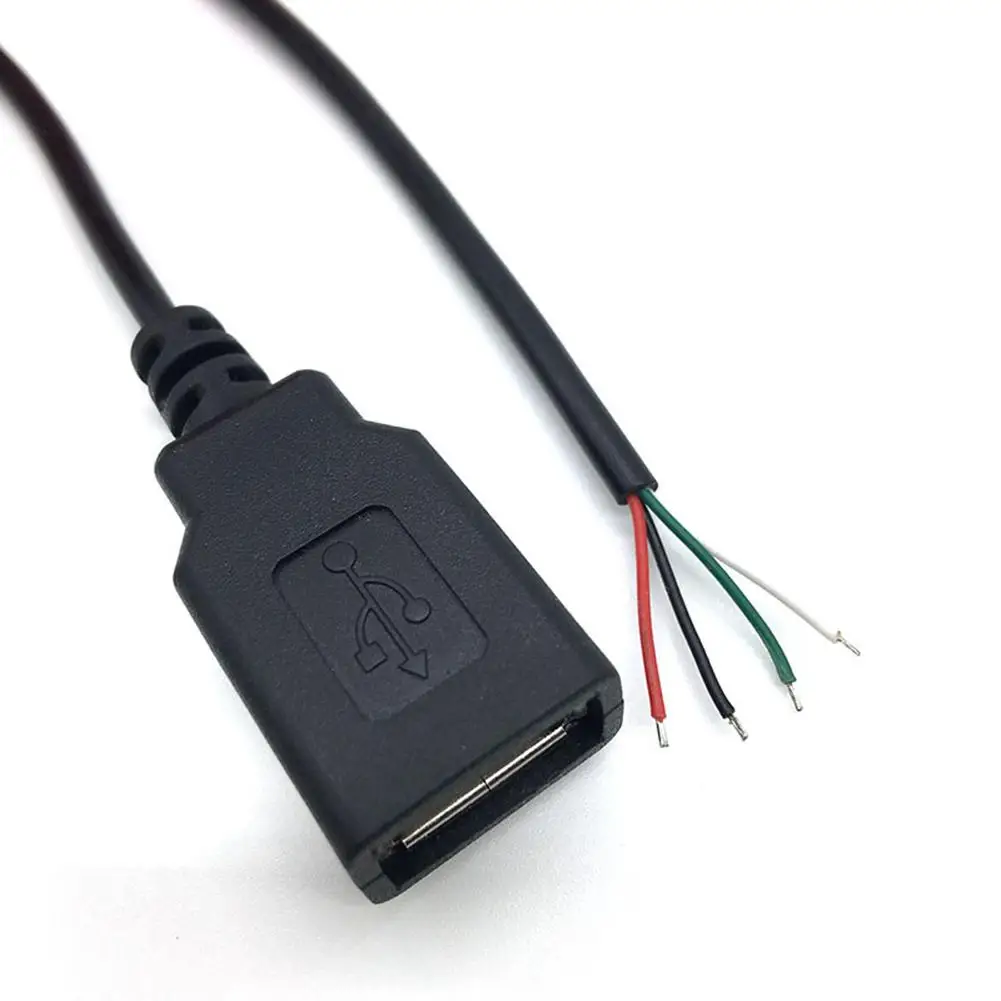 30 см USB 2 0 Тип A гнездовой разъем 4 ядра кабель для зарядки питания шнур провода