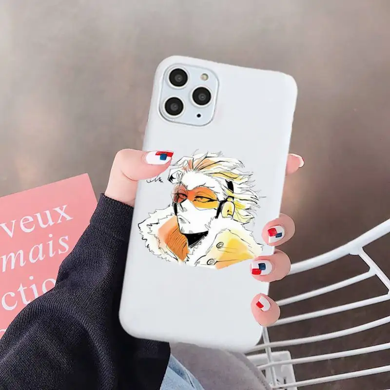

Hawks Coat Japan Anime Phone Case Candy Color for iPhone 6 7 8 11 12 s mini pro X XS XR MAX Plus