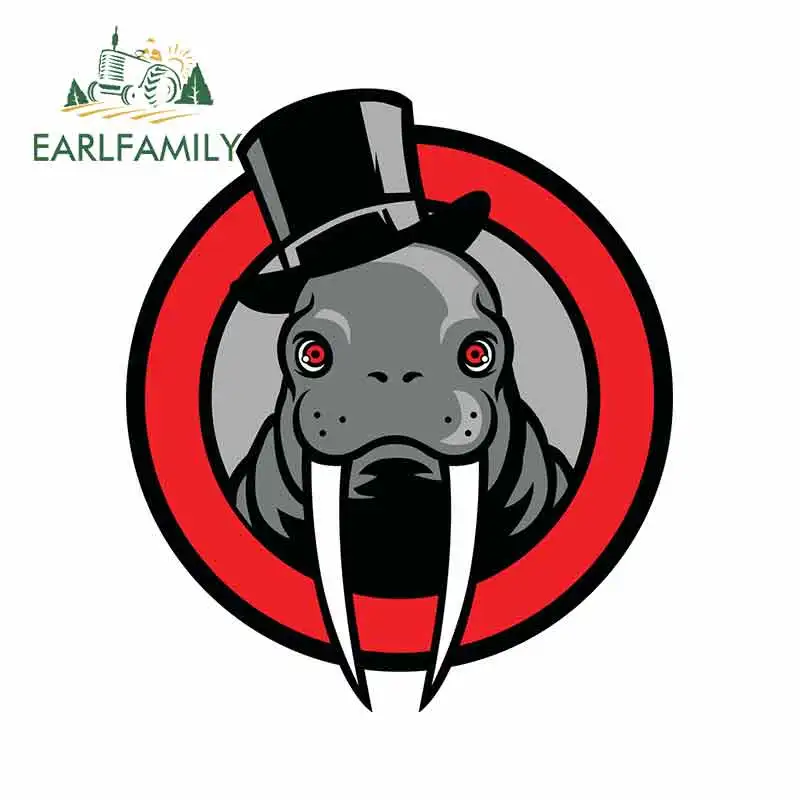 EARLFAMILY 13cm x 11.4cm for Walrus Car Stickers Waterproof DIY 3D Sticker Bumper Custom Printing Window Decal Decoration - купить по