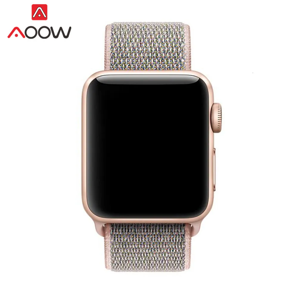 Цветной нейлоновый ремешок для часов Apple Watch 38 мм 42 мм 40 мм 44 мм тканый холщовый ремешок на липучке браслет для часов iwatch 1 2 3 4