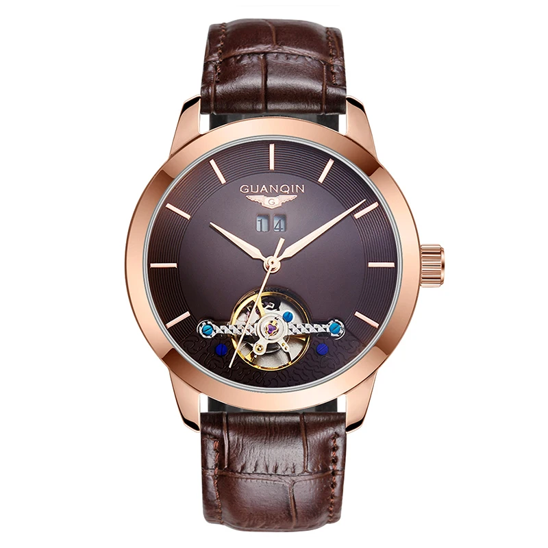 

GUANQIN Skeleton Watches Mens Automatic Tourbillon Mechanical Watch Waterproof Luminous Top Brand Luxury Clock relogio masculino