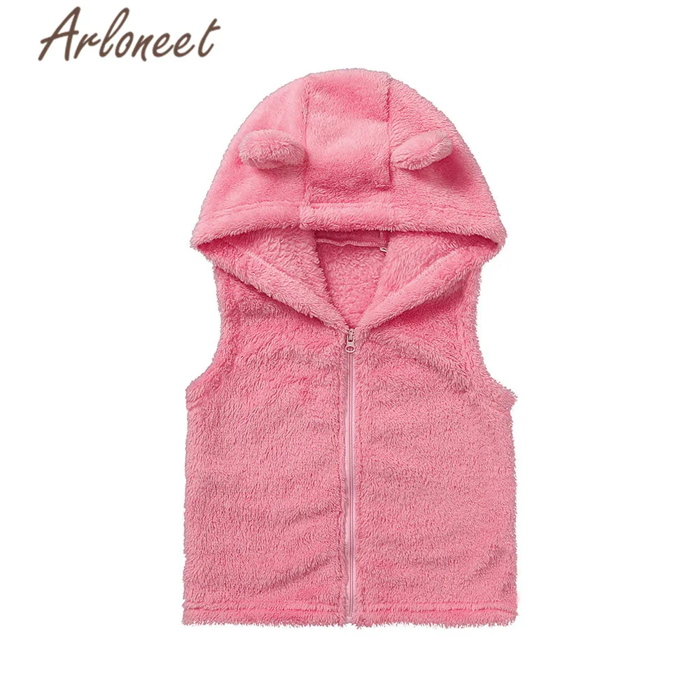 Пальто с мультяшным рисунком ARLONEET теплое толстое пальто на молнии без рукавов