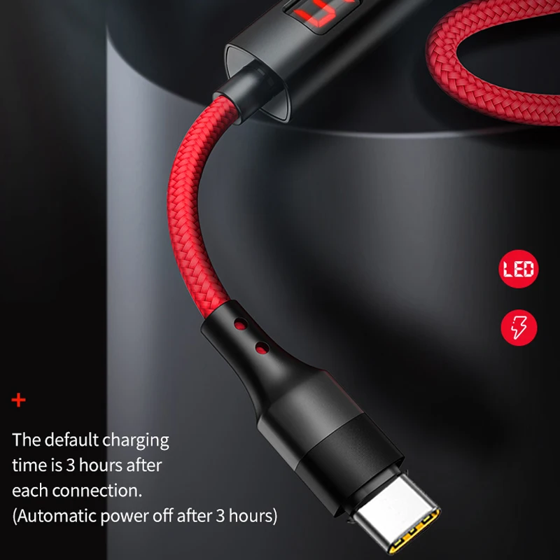 HOCO usb type C к USB кабель для samsung Galaxy S10 S9 Note10 Xiaomi 9 huawei P30 на экране синхронизации зарядки Кабели быстрой зарядки