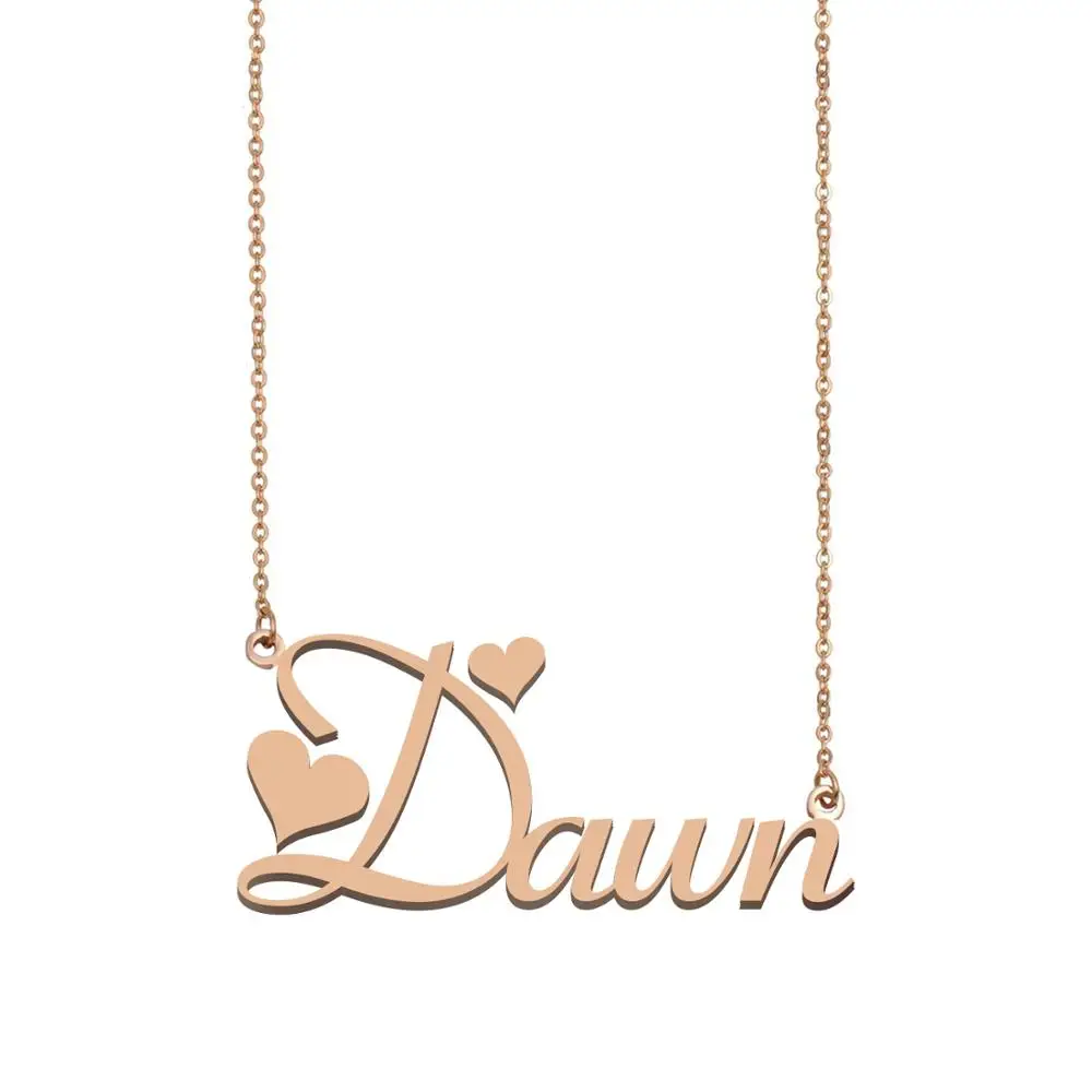 

Dawn NAME ожерелье, пользовательское имя ожерелье для женщин и девочек Лучшие Друзья День рождения Свадьба рождественские дни матери подарок